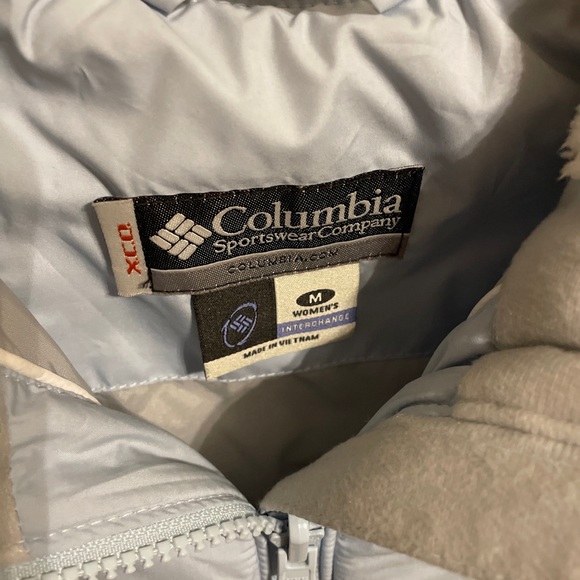 Columbia Interchange Snow Parka Women’s Size Medium Blue White Full Zip Two Pc - Picture 10 of 12